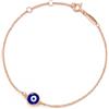 PERIMADE Braccialetto da donna in argento Sterling 925, con ciondolo a forma di occhio di Nazar blu turco, placcato oro 18 carati, ipoallergenico, non si ossida, regalo per anniversario e compleanno