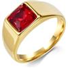 Grewod Anello Uomo Acciaio Inossidabile Pietra di Vetro Misura 17-27, 10mm, Anello Fedine