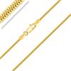 Planetys - Catena a maglia serpente in argento 925/1000 placcato oro giallo 18 carati larghezza 1,4 mm 40-45-50-55-60-65-70 cm