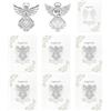 WDFCN 3 6 set di spille color argento con angelo poesia carte angelo badge angelo spilla spilla angelo regali cresima regali cattolici per uomini donne vestito smoking cravatta cappello amicizia regali