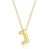 KOOUNUATA Bolla Lettera Collana 18K Oro Puffy Balloon Collana iniziale Carino Personalizzato Nome Collana 16