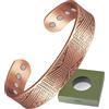 Wollet Bracciale magnetico in rame, da donna, con 8 braccialetti magnetici Guass 3500 con confezione regalo (CPB-2032-FBM)