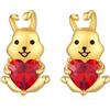 REDSUN Orecchini a forma di koala, in argento Sterling 925, con motivo koala, in oro, per donne e bambini