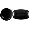 Mesnt 2 Pezzi Kit Dilatatori Tunnel Orecchie in Acrilico Forma Rotonda Nera Piercing a Tunnel Estensore Dilatatori Lobo Double Flared Flesh Piercing