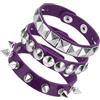 sourcing map Set di braccialetti in pelle con punte in stile rock punk, goth borchiato, braccialetti regolabili per feste di Halloween, accessori grunge, One Size, Pelle, Non pietra preziosa