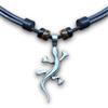 HANA LIMA Collana in pelle con ciondolo a forma di geco per uomo e donna regolabile Collana da surfista