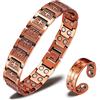 EnerCoppeX Combinazione magnetica in puro rame al 99,99% (bracciale e anello) che rappresenta la buona benedizione di Gesù Cristo, croce cristiana, sacchetto regalo (B), Rame