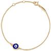 PERIMADE Braccialetto da donna in argento Sterling 925, con ciondolo a forma di occhio di Nazar blu turco, placcato oro 18 carati, ipoallergenico, non si ossida, regalo per anniversario e compleanno