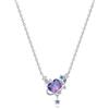 CYMYSS Collana in argento con ciondolo, da donna, in argento Sterling 925, lunghezza regolabile, 40-45 cm, regalo per donne