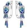 MISEFF Orecchini pendenti in argento 925, motivo farfalle e fiori e foglie, gioielli alla moda, regalo per orecchie sensibili