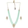DENMOUS Set di gioielli in cristallo verde menta placcato in oro-DMZ-2609
