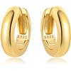 CYMYSS Orecchini Oro Donna in Argento 925 Placcato Oro 18K, Orecchini Dorati Eleganti e Leggeri, Gioielli Donna per Uso Quotidiano, Occasioni Speciali e Regalo