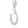 NKlaus ciondolo da donna a forma di ferro di cavallo in argento 925 con motivo 15x12 mm per braccialetto portafortuna 13233