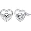 Yinsen Orecchini a forma di cane, in argento 925, ipoallergenici, con confezione regalo, regalo per ragazze e donne