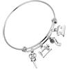 Toyvian Acciaio Inossidabile Bracciale Stile Delicato in Argento, Gioiello | Resistente All'acqua, Comodo da Indossare, Non Scolorisce, per Festa e Lavoro, Adatto a Teenager e Fidanzata