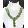 Handmade Collana Handmade Placcata Argento Con Uva In Agata Verde 18"