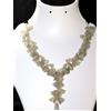 Handmade 925 Placcata Argento Collana A Grappolo Perle Verde Apatite Naturale 18"