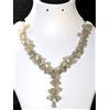 Handmade 925 Placcata Argento Collana A Grappolo Perle Verde Apatite Naturale 18"