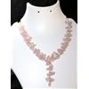 Handmade 925 Collana Smeraldo a Grappolo con Quarzo Rosa Naturale Color Pesca 18"