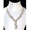 Handmade Collana Handmade Placcata Argento Opale Di Luna Rainbow Cluster Perline 18"