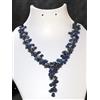 Handmade Collana Handmade Cluster Di Perle Lapis Lazuli Dorata 925 Con Chiusura A S, 18"