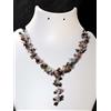 Handmade Collana Handmade Placcata Argento Cluster Pietre Bead Mix Tourmaline 18" GW