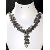 Handmade Collana Handmade Placcata Argento Cluster Perle Labradorite Fiery 18"