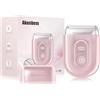 Akunbem Rasoi elettrici da donna, mini rasoio elettrico per bikini da donna, rasoio elettrico per peli pubici, gambe, braccia e corpo, dispositivo di depilazione elettrico indolore, senza fili, uso