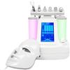 CHERIKIU Macchina per ossigeno 7 in 1 con maschera a LED, 220 V, 26 W, bellezza Asser dermoabrasione, acquafacciale, per pulizia profonda del viso, per la cura del viso, per la casa e il salone