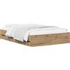 vidaXL Struttura letto con contenitore rovere Artisan 120 x 200 cm