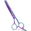 Sonstige Forbici per tagliare i capelli con denti per texturizzare, arcobaleno, 16,5 cm, acciaio inossidabile giapponese