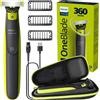 Philips OneBlade 360 QP2724/23 - Rasoio e tagliacapelli - con 3 pettini - completo di custodia da viaggio