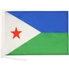 AZ FLAG Bandiera Gibuti 45x30 cm Gibutiana Poliestere 100D Cordini | Uso interno ed esterno bandiera decorativa جيبوتي doppie cuciture e bordi rinforzati