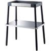 WMF Lono Grill Base, 92,7 x 75,0 x 43,8 cm, stabile e sicuro, ripiani laterali pieghevoli, compatibile con il barbecue Lono Master e il barbecue da tavolo Lono piatto e a coste, Cromargan, nero