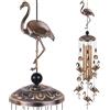 Solawindchime Campanelli a vento con fenicottero da esterno, campanelli a vento in bronzo con fenicottero, campane a vento con fenicottero, regali per donne, per casa, giardino, interni, esterni,