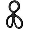 Future of your pleasure Sensual Fops Anello per pene e testicoli - Doppio anello in silicone nero per resistenza e performance - Estrema durezza e stretching intenso - Delicato sulla pelle e altamente flessibile N60