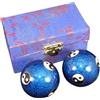 Generico Palline antistress cinesi, palline Baoding con carillon - 2 palline cinesi Yin-Yang Baoding da 1,85 pollici | Palle mediche cinesi solide, palle della salute con rintocchi, palle da meditazione per le
