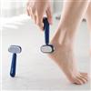Generic Lima per piedi blu a doppia faccia con raschietto rosso rimovibile e raspa in metallo ruvido, strumento portatile per la cura del tallone da 11,4 cm, per pedicure a casa