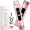 Bamkmbe Mini Rasoio Elettrico Donna 2 in 1, Viso Bikini Corpo Tagliapeli corporeo, Indolore Rasoio Parti Intime, Schermo LED e Ricarica USB, Bikini-Trimmer Impermeabile IPX7, secco/bagnato (Rosa)