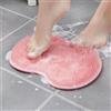 Generic Tappetino per la pulizia dei piedi, tappetino da doccia per massaggi e scrubber per la schiena, con ventosa per bagno, rosa