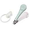 BÉABA - Tagliaunghie per Neonati e Bambini, Cura delle Unghie e Manicure, Impugnatura Larga ed Ergonomica, Blu