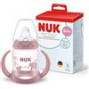 NUK First Choice Learner bicchiere bambini, 6+ mesi, elefante rosa, Bicchiere antigoccia bambini 150 ml, manici antiscivolo, confezione da 1 pezzi