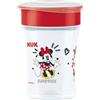 NUK Magic Cup bicchiere bambini, 8+ mesi, Minnie Mouse, Tazza per bambini 230 ml, bordo antigoccia a 360°, confezione da 1 pezzi