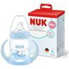 NUK First Choice Learner bicchiere bambini, 6+ mesi, blu foca, Bicchiere antigoccia bambini 150 ml, manici antiscivolo, confezione da 1 pezzi
