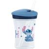 NUK First Choice Straw borraccia con cannuccia, 12+ mesi, Lilo & Stitch, Tazza per bambini 230 ml, antigoccia, con cannuccia, confezione da 1 pezzi