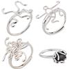 SUNNYCLUE 3 Stile Anello A Griffe Anello A Griffe Base In Ottone Regolabile con Castone Twist Wrap Dito Gioielli Componenti per Kit di Creazione di Gioielli Donne Adulti Fai Da Te Pietre Preziose Irre