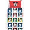 Caleffi Parure Copripiumino Singolo Mickey Colors in Cotone per bambini e ragazzi 155x200 cm