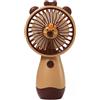 Neptuiby Ventilatore Portatile Ricaricabile, Simpatico Ventilatore Portatile Mini ventole USB a 3 velocità con Adesivi Fai da Te per scrivania e Viaggio, Marrone Chiaro