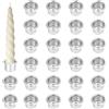PH PandaHall 40 mini portacandele in metallo per candelabri, protezioni antigoccia, contenitori vuoti per candele, per realizzare candele gocciolanti per feste, ramadan, decorazioni natalizie, 2 cm