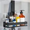 NEOVSUNY Mensola per doccia da appendere, senza trapano, cestino da doccia da appendere, in acciaio inox SUS304, per porta in vetro senza cornice, organizer da bagno, supporto per shampoo per doccia